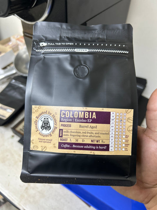 Colombia whiskey barrel aged coffee